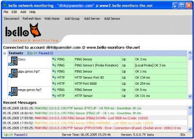 Bello Network Monitoring WinGUI 5.0.1.231 screenshot