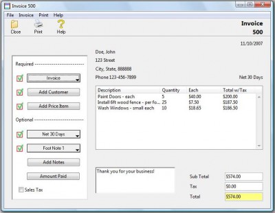 Bid-n-Invoice Basic Invoice 1.1 screenshot Bid-n-Invoice Basic Invoice 1.1 screenshot
