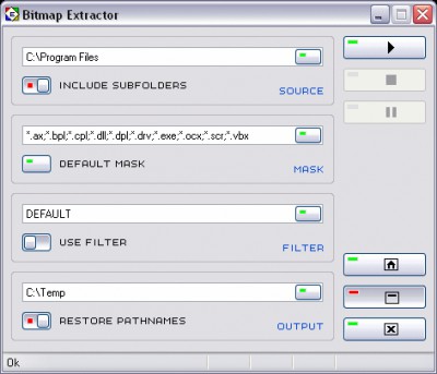 Bitmap Extractor 2.3 screenshot Bitmap Extractor 2.3 screenshot