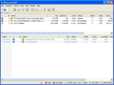 BitTorrent MP3 2.5.7 screenshot BitTorrent MP3 2.5.7 screenshot