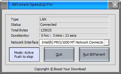BitTorrent SpeedUp Pro 4.4.2 screenshot