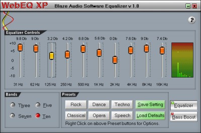 Blaze Audio WebEQ XP 1.0 screenshot Blaze Audio WebEQ XP 1.0 screenshot