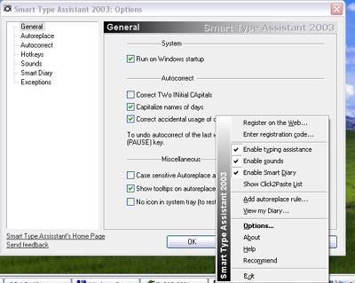 BlazingTools Smart Type Assistant 1.42 screenshot