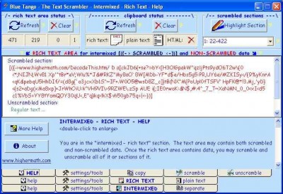 Blue Tango - The Text Scrambler 4.1 screenshot Blue Tango - The Text Scrambler 4.1 screenshot