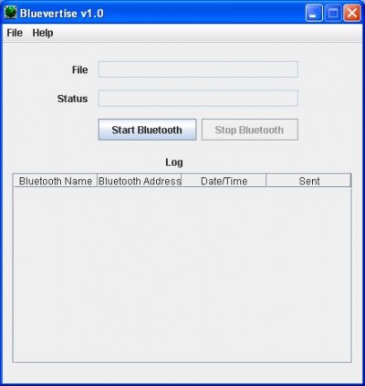 Bluevertise 1.0 screenshot