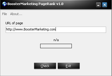 BoosterMarketing Page Rank 1.0 screenshot