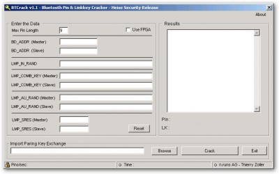BTCrack 1.1 screenshot