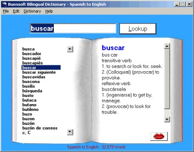 Buensoft Bilingual Talking Dictionary 2.2 screenshot
