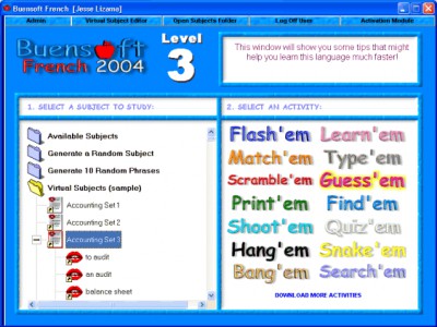 Buensoft French 2004 screenshot Buensoft French 2004 screenshot