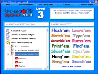 Buensoft Spanish 2004 screenshot Buensoft Spanish 2004 screenshot