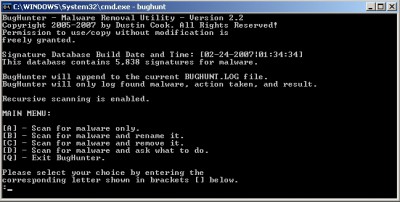 BugHunter 2.2e screenshot BugHunter 2.2e screenshot