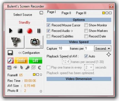 Bulent's Screen Recorder 4 screenshot Bulent's Screen Recorder 4 screenshot