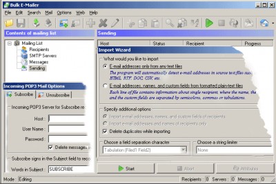 Bulk Email mailer 6.21 screenshot