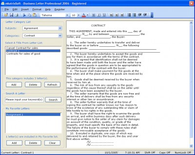 Business Letter Professional 2007 6.6 screenshot