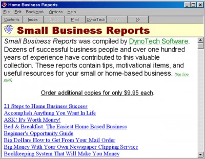 Business Reports 1.0 screenshot Business Reports 1.0 screenshot