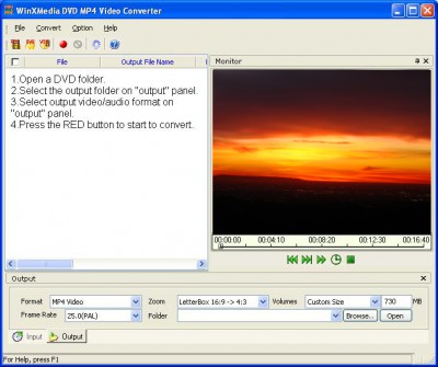 C0NVERT DVD 2 MP4 VIDE0 7.5.4.1344 screenshot