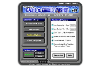 Cache & Cookie Washer 4.5 screenshot