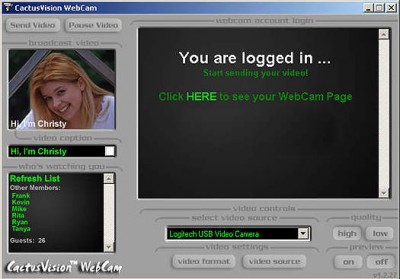CactusVision WebCam PMH 1.229 screenshot CactusVision WebCam PMH 1.229 screenshot