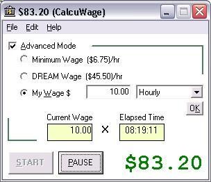 CalcuWage 2.61 screenshot CalcuWage 2.61 screenshot