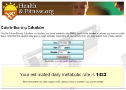 Calorie Burning Calculator 2.1 screenshot Calorie Burning Calculator 2.1 screenshot