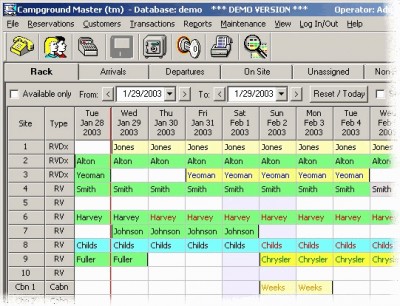 Campground Master 4.0 screenshot Campground Master 4.0 screenshot