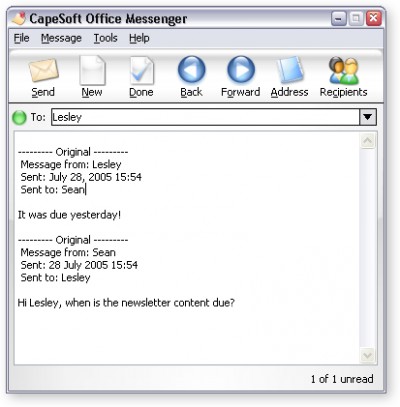 CapeSoft Office Messenger 3.00 screenshot CapeSoft Office Messenger 3.00 screenshot