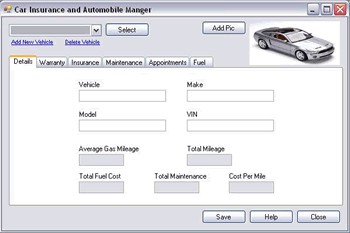 Car Insurance and Automobile Manager 1.0 screenshot Car Insurance and Automobile Manager 1.0 screenshot