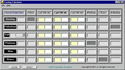 Casting Calculator 3.21 screenshot Casting Calculator 3.21 screenshot