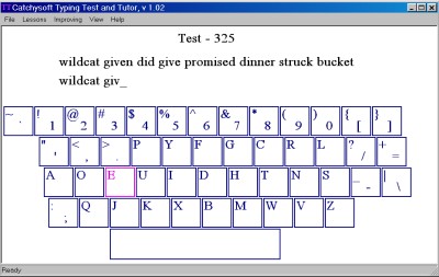 Catchysoft Typing Test and Tutor 1.02 screenshot