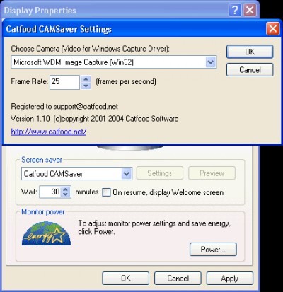 Catfood CamSaver 1.10.0033 screenshot Catfood CamSaver 1.10.0033 screenshot