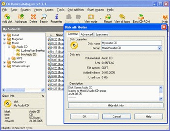 CD Bank Cataloguer Network 2.7.7 screenshot CD Bank Cataloguer Network 2.7.7 screenshot