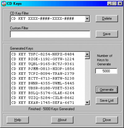 CD Keys 1.0 screenshot