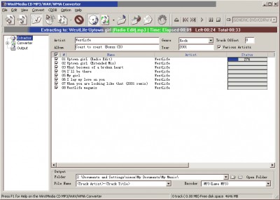 CD MP3 WAV WMA Converter 1.0.91 screenshot