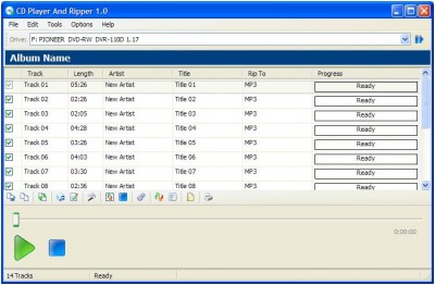 CD Player and Ripper 2.0 screenshot CD Player and Ripper 2.0 screenshot