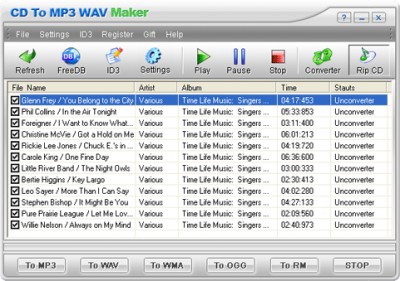 CD to MP3 WAV Maker 2.00 screenshot CD to MP3 WAV Maker 2.00 screenshot