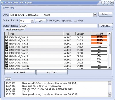 CD to WMA MP3 Ripper 1.60 screenshot CD to WMA MP3 Ripper 1.60 screenshot