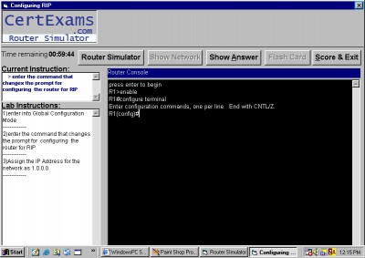 Cert CCNA Router Simulator 2.0 screenshot Cert CCNA Router Simulator 2.0 screenshot