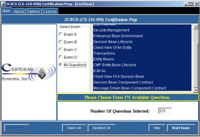 CertGear SCBCD  Certification Practice Tests (CX-3 4.3 screenshot