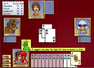 Championship Hearts Pro for Windows 7.07 screenshot Championship Hearts Pro for Windows 7.07 screenshot