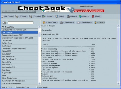 CheatBook Issue 09/2007 09-2007 screenshot CheatBook Issue 09/2007 09-2007 screenshot