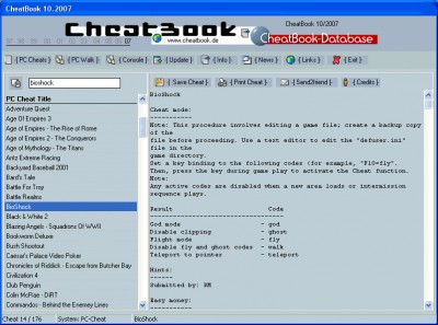CheatBook Issue 10/2007 10-2007 screenshot CheatBook Issue 10/2007 10-2007 screenshot