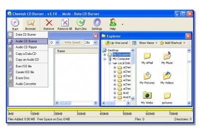 Cheetah CD Burner 3.43 screenshot Cheetah CD Burner 3.43 screenshot