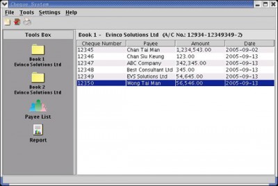 ChequeSystem Electronic Cheque Writer 1.3.8 screenshot