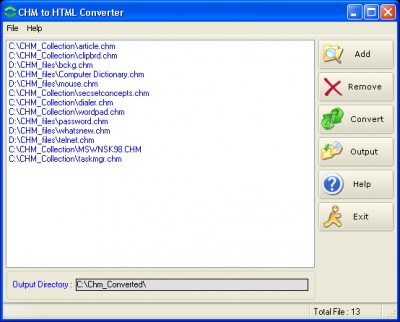 CHM to HTML Converter 4.3 screenshot CHM to HTML Converter 4.3 screenshot