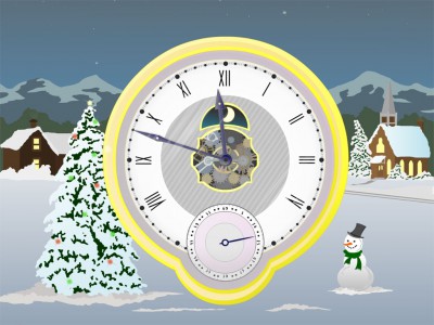 Christmas Clock ScreenSaver 2.3 screenshot Christmas Clock ScreenSaver 2.3 screenshot
