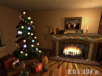 Christmas Fireplace 3D Screensaver 1.2 screenshot Christmas Fireplace 3D Screensaver 1.2 screenshot