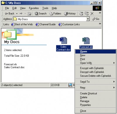 Cipherlok 2.1 screenshot