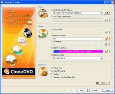 Clone DVD 3.9 screenshot