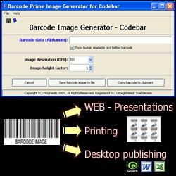 Codabar barcode prime image generator 1.1 screenshot Codabar barcode prime image generator 1.1 screenshot