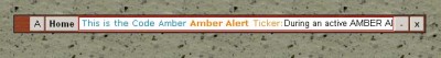Code Amber Amber Alert Desktop Ticker 1.1 screenshot Code Amber Amber Alert Desktop Ticker 1.1 screenshot